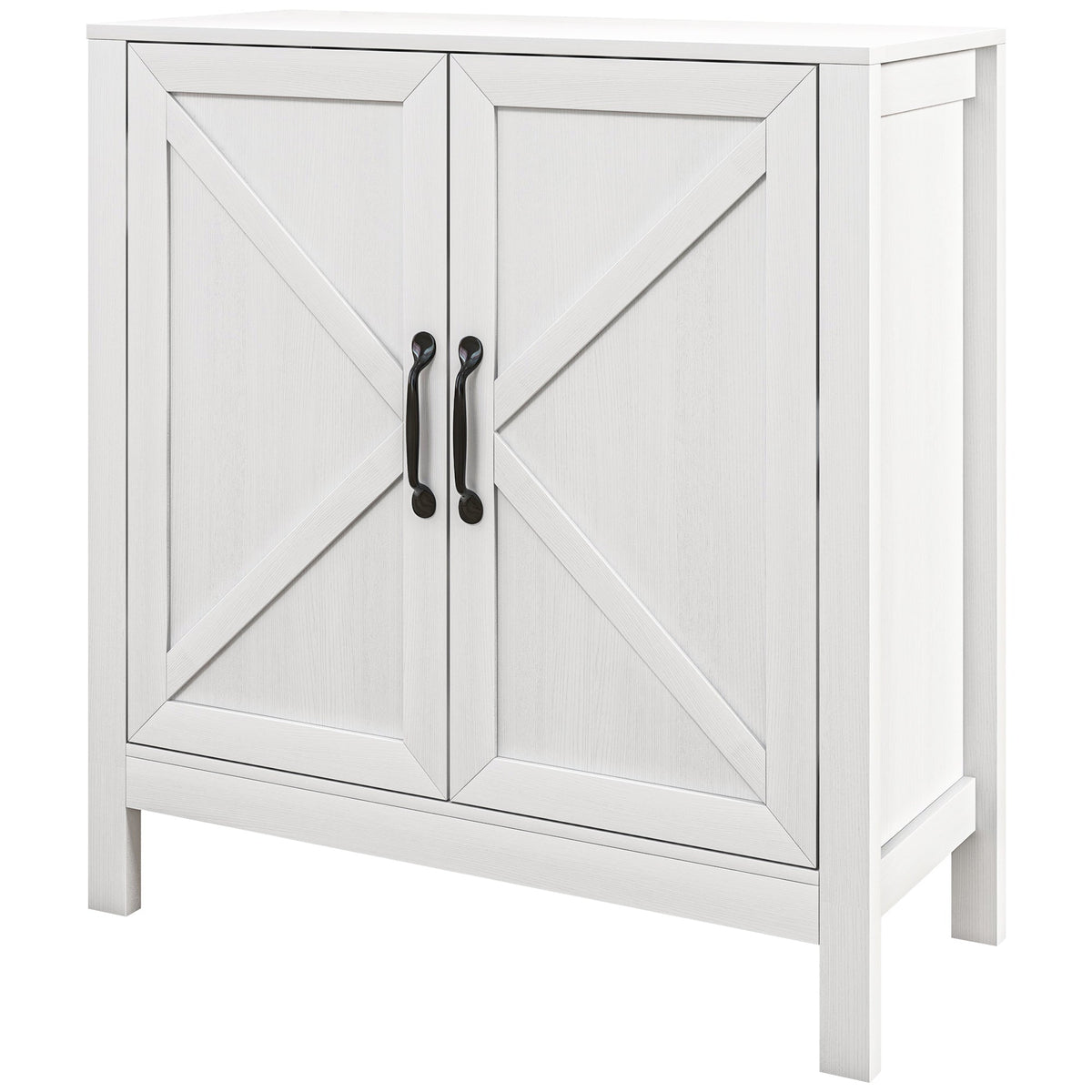 Sideboard Buffet, Kitchen Storage Cabinet with Barn Door and Adjustable Shelves, Storage Pantry, Black Oak