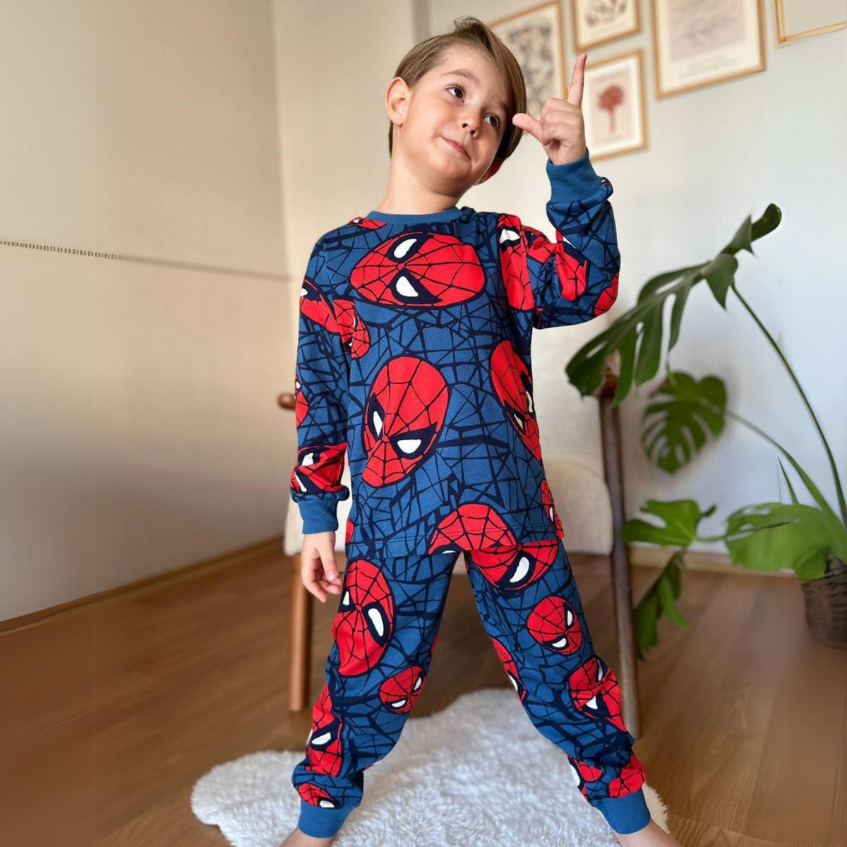 Spider Boys Cotton Pyjama Set