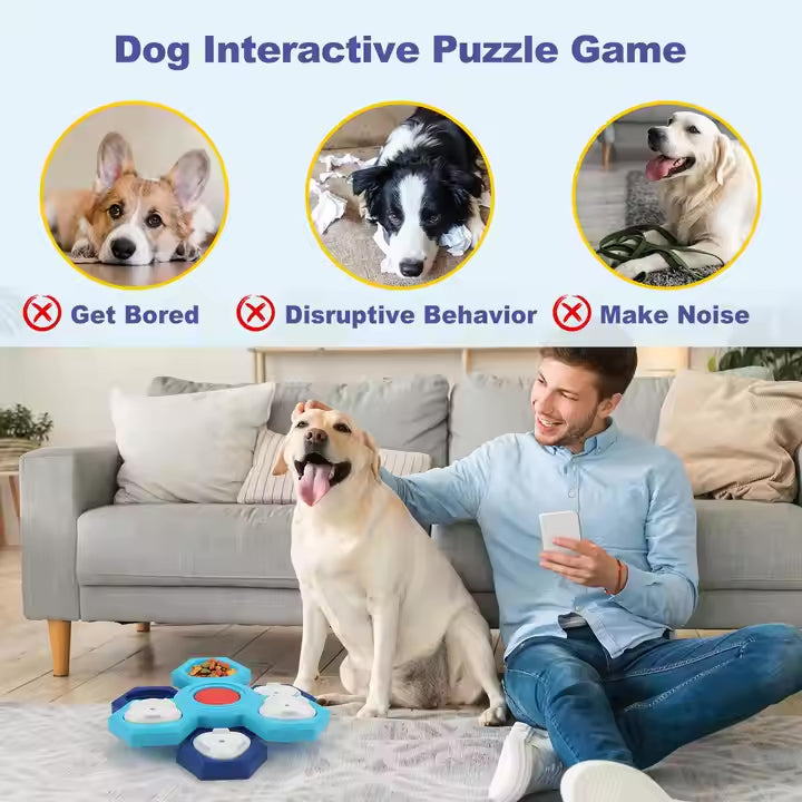 Dog Puzzle Toy – Honeycomb Interactive Feeder