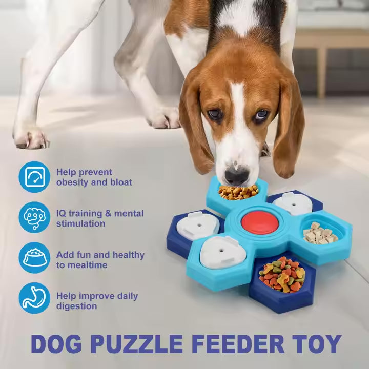 Dog Puzzle Toy – Honeycomb Interactive Feeder