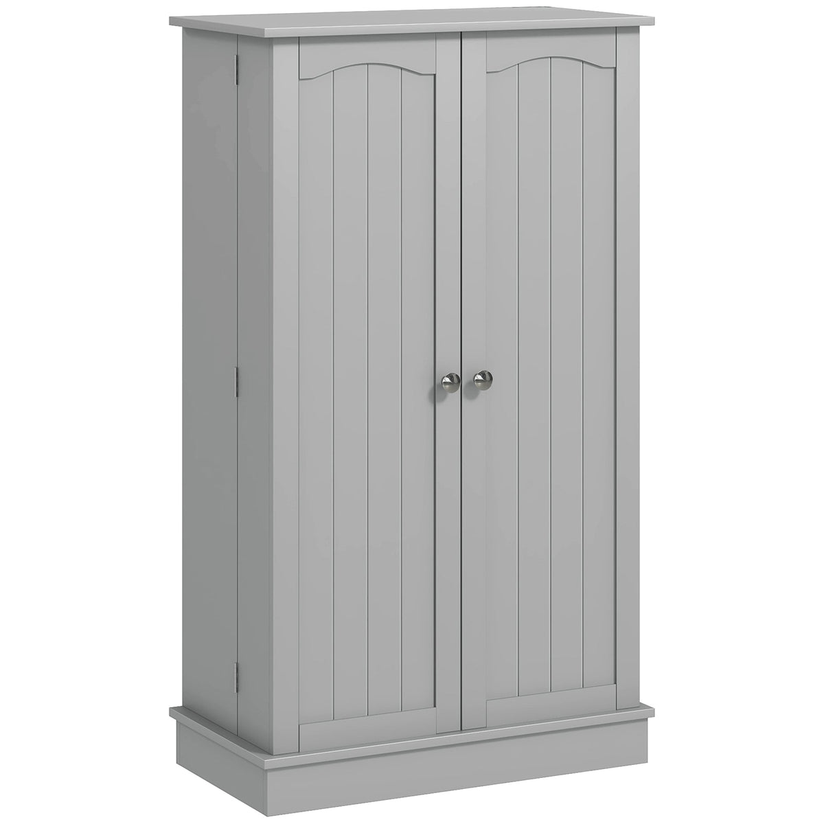 Freestanding Pantry Cabinet 41 Inch Kitchen Pantry with Spice Racks and Adjustable Shelves for Home Use, White