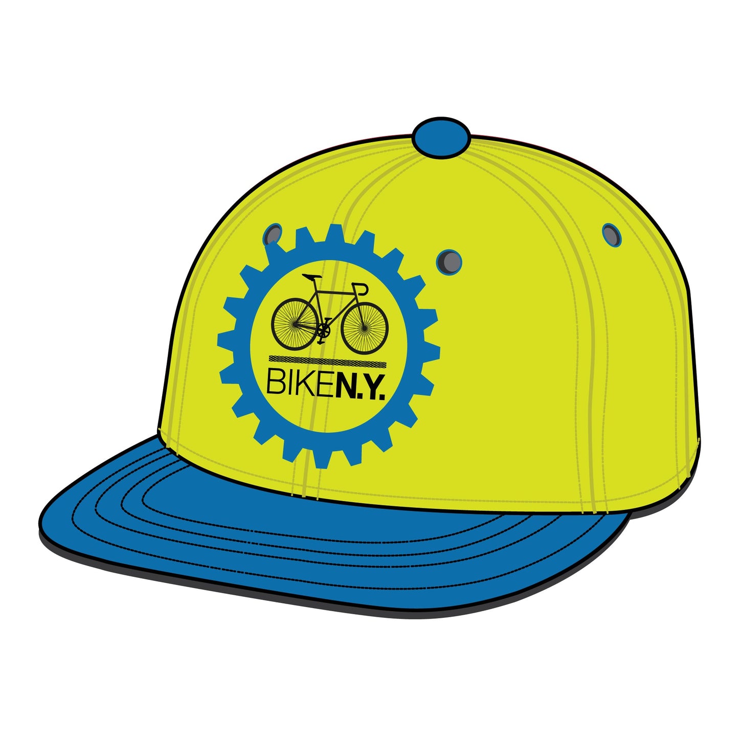 Flat Brim Baseball Cap - Mockup and Template - 8 Angles, Layered, Detailed and Editable Vector in EPS, SVG, AI, PNG, DXF and PDF