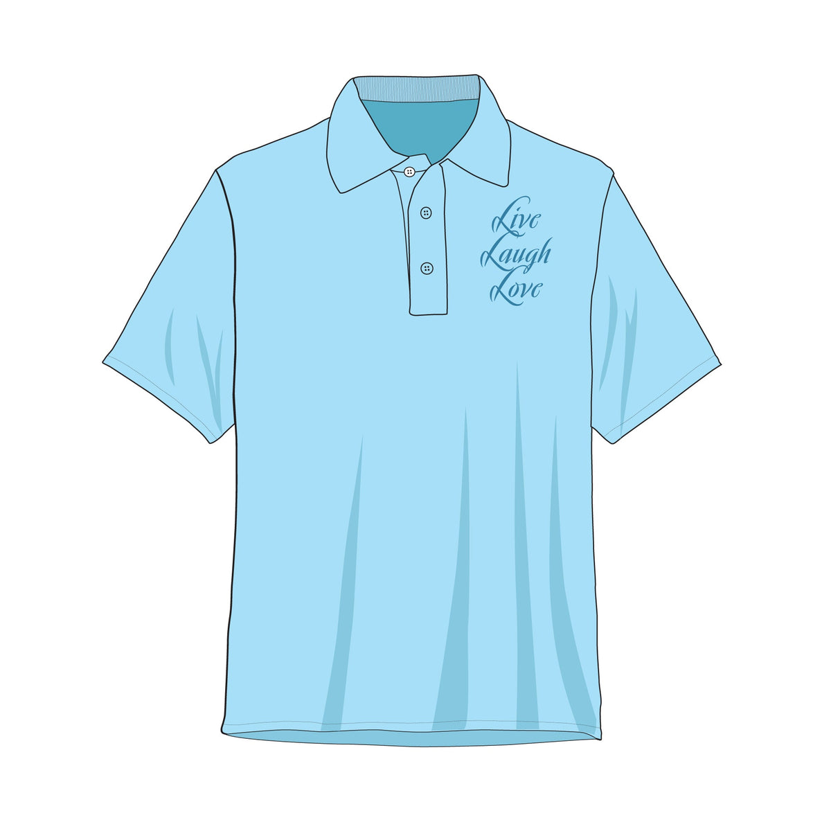 Golf/Polo Shirt - Mockup and Template - 8 Angles, Layered, Detailed and Editable Vector in EPS, SVG, AI, PNG, DXF and PDF