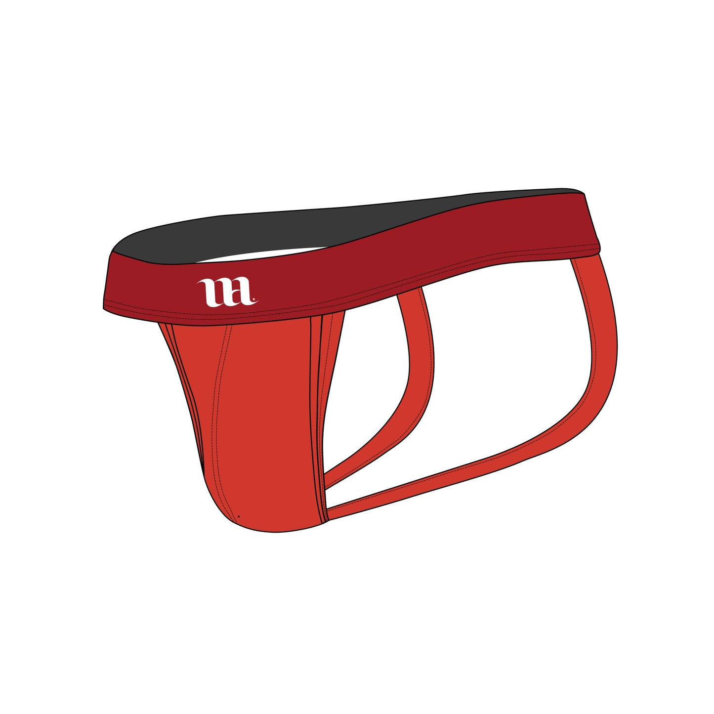 Jockstrap - Mockup and Template - 6 Angles, 1 Style, Layered, Detailed and Editable Vector in EPS, SVG, AI, PNG, DXF and PDF