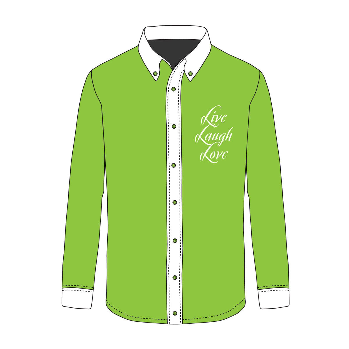 Men's Long Sleeve Dress Shirt - Mockup and Template - 4 Angles, 1 Style, Layered, Detailed and Editable Vector in EPS, SVG, AI, PNG, DXF and PDF