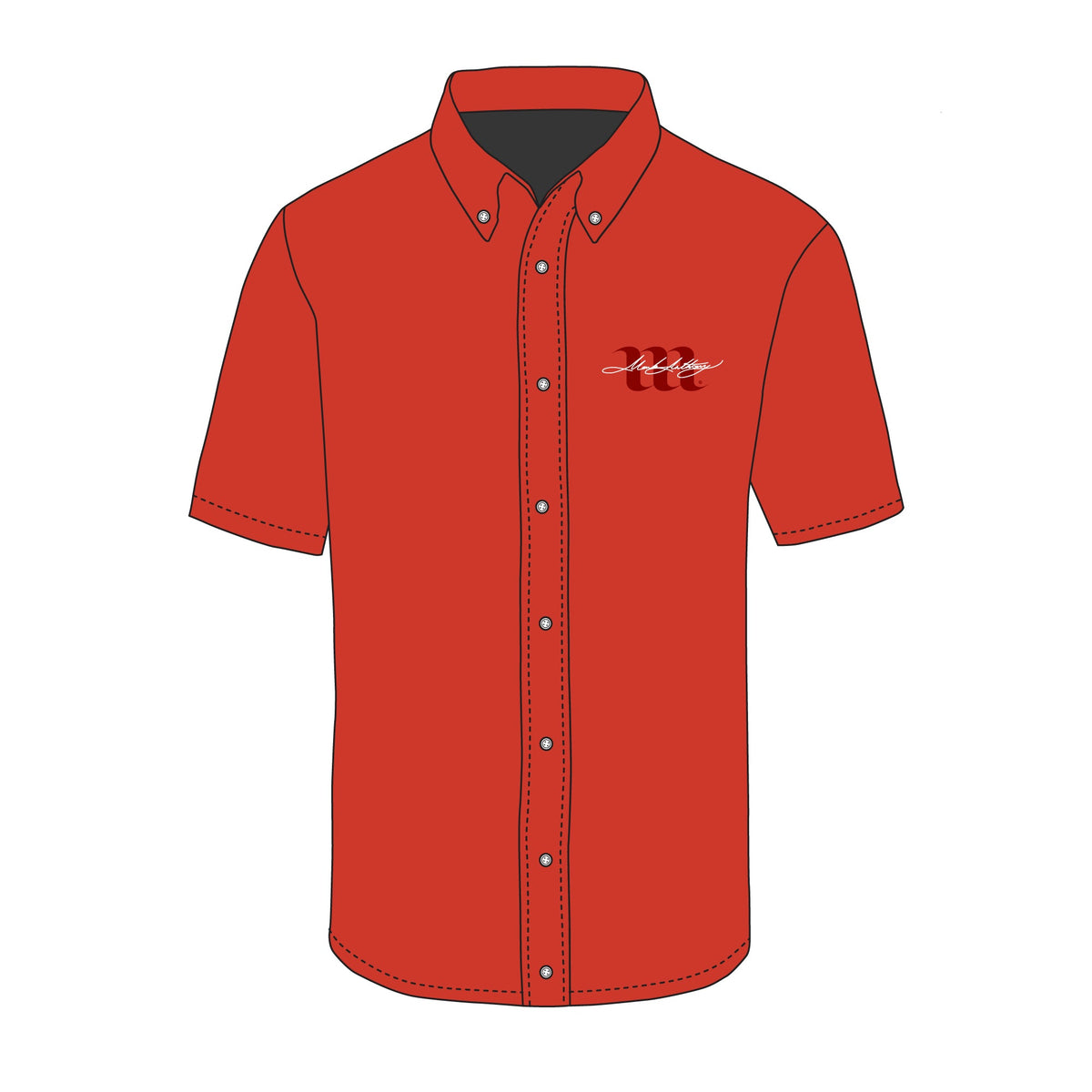 Men's Short Sleeve Dress Shirt - Mockup and Template - 4 Angles, 1 Style, Layered, Detailed and Editable Vector in EPS, SVG, AI, PNG, DXF and PDF