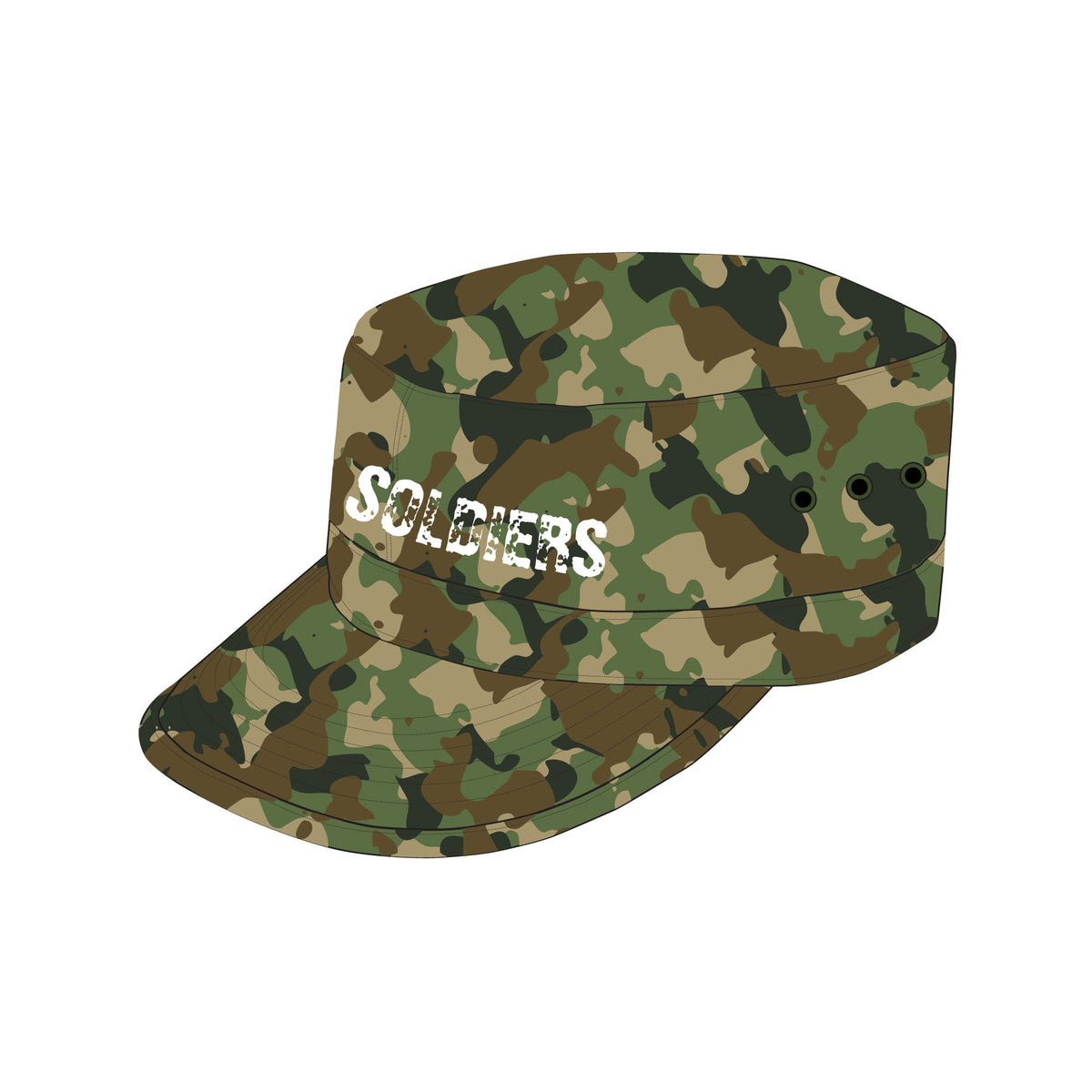 Military Army Castro Hat/Cap - Mockup and Template - 18 Angles, Layered, Detailed and Editable Vector in EPS, SVG, AI, PNG, DXF and PDF