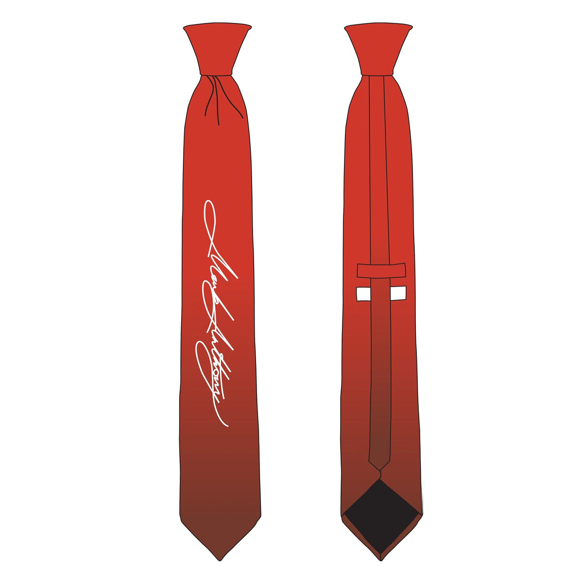 Skinny Necktie - Mockup and Template - 2 Angles, 1 Style, Layered, Detailed and Editable Vector in EPS, SVG, AI, PNG, DXF and PDF