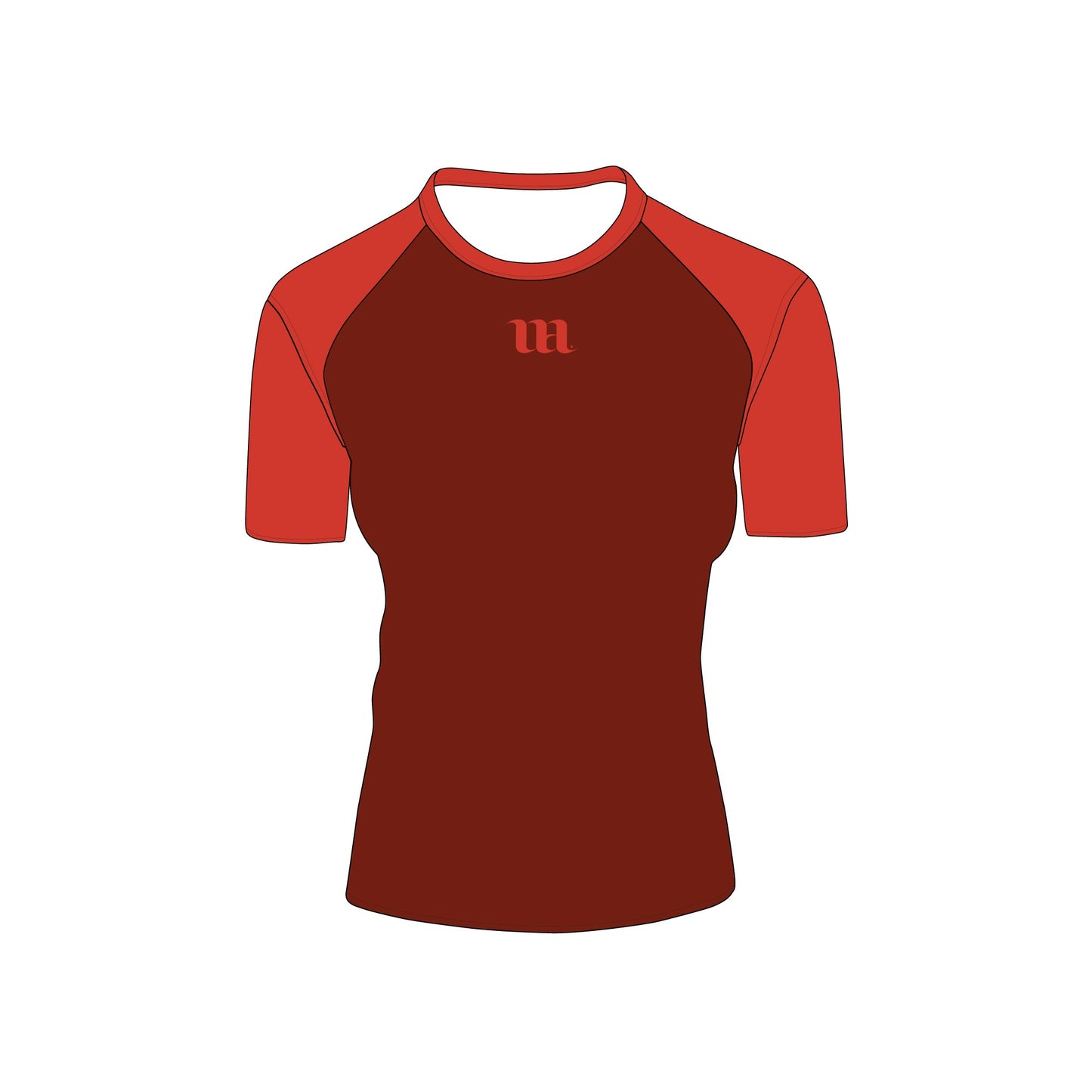 Raglan Women's Short Sleeve Shirt - Mockup and Template - 4 Angles, 1 Style, Layered, Detailed and Editable Vector in EPS, SVG, AI, PNG, DXF and PDF