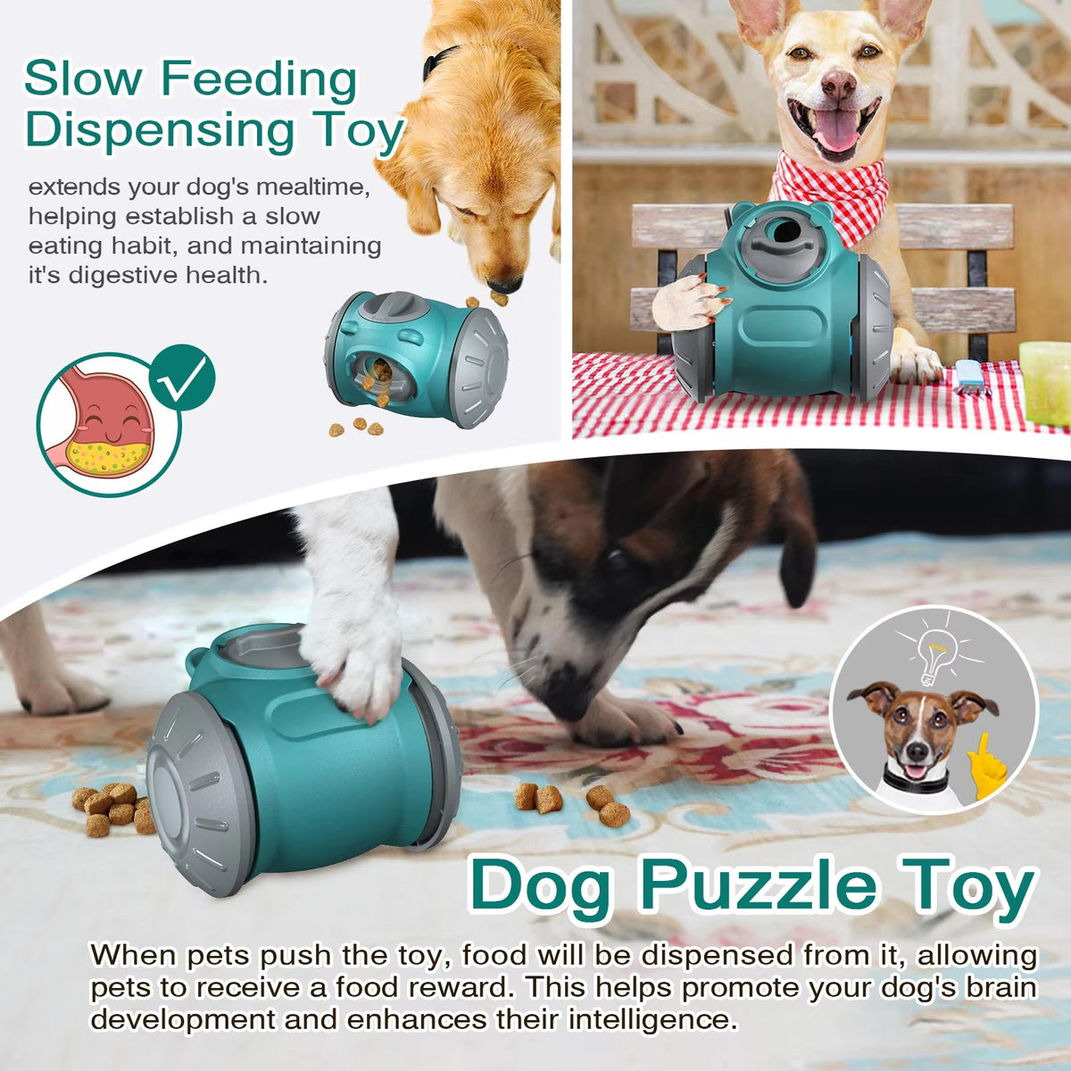 Dog Slow Feeder – Interactive Bear-Shaped Toy