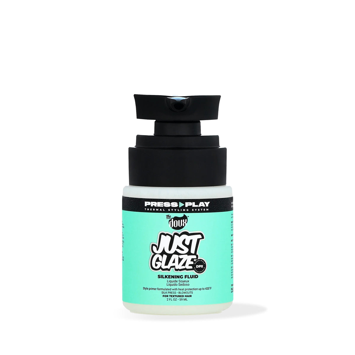 The Doux Press Play Just Glaze Silkening Fluid 2 oz