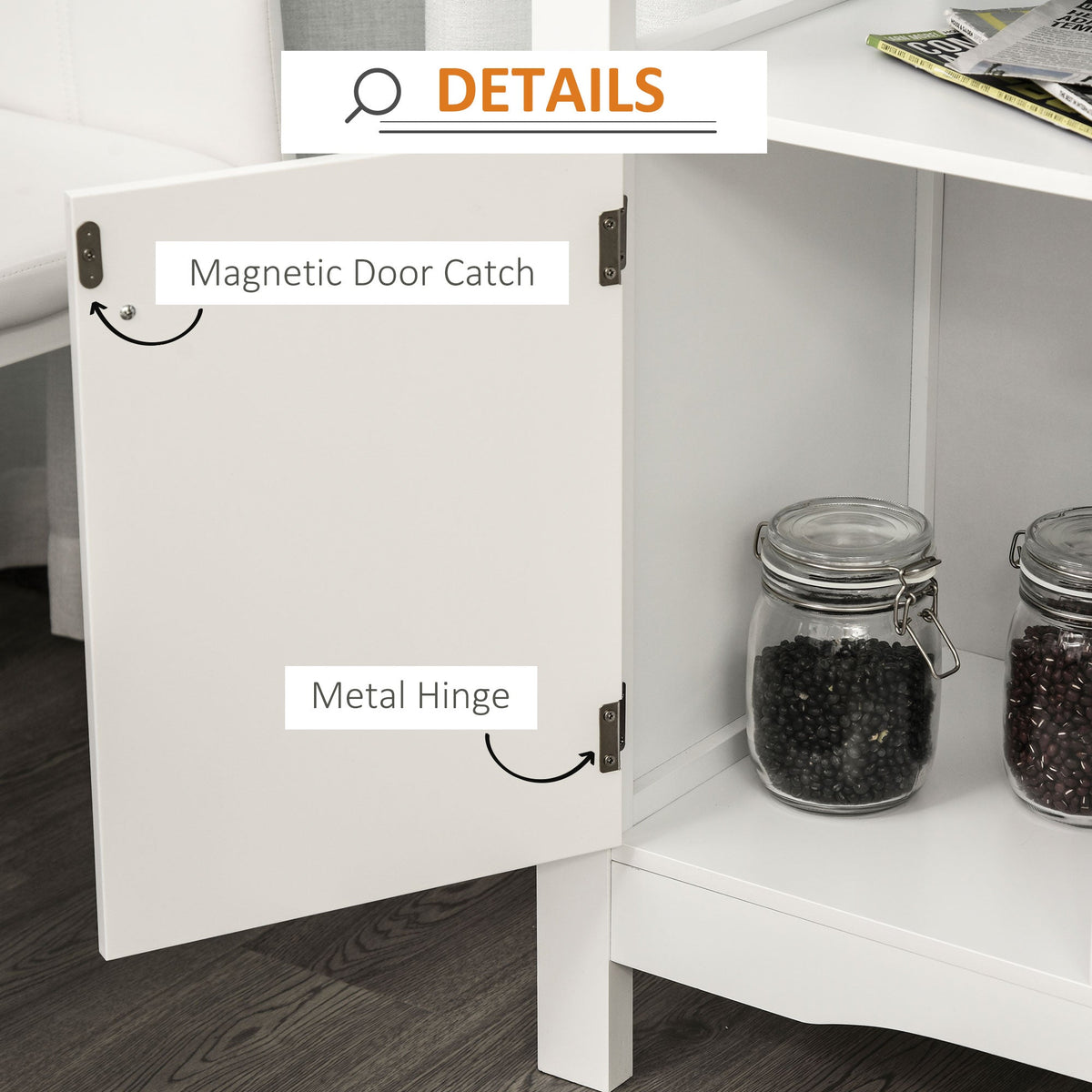 Modern Kitchen Buffet Bar Cabinet Storage Sideboard Dining Server with Drawer & 12-Bottle Wine Rack for Living Room, Espresso