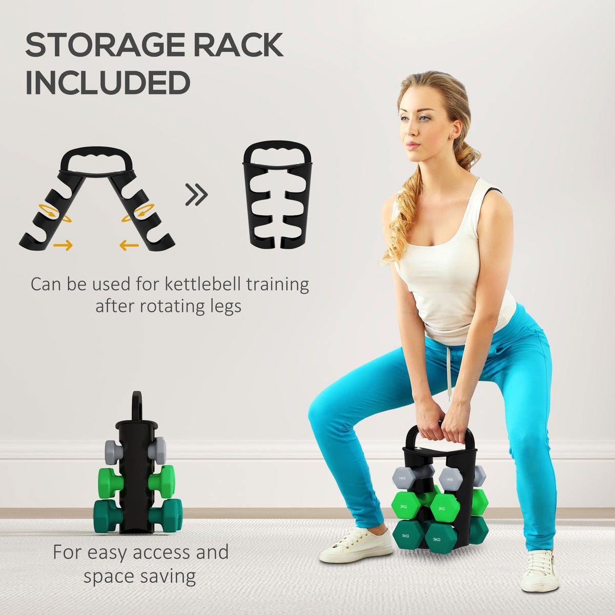 40 LBS Hex Dumbbell Set with Vertical Rack, Adjustable Dumbbells, Hand Weights for Home Gym Strength Training, Green