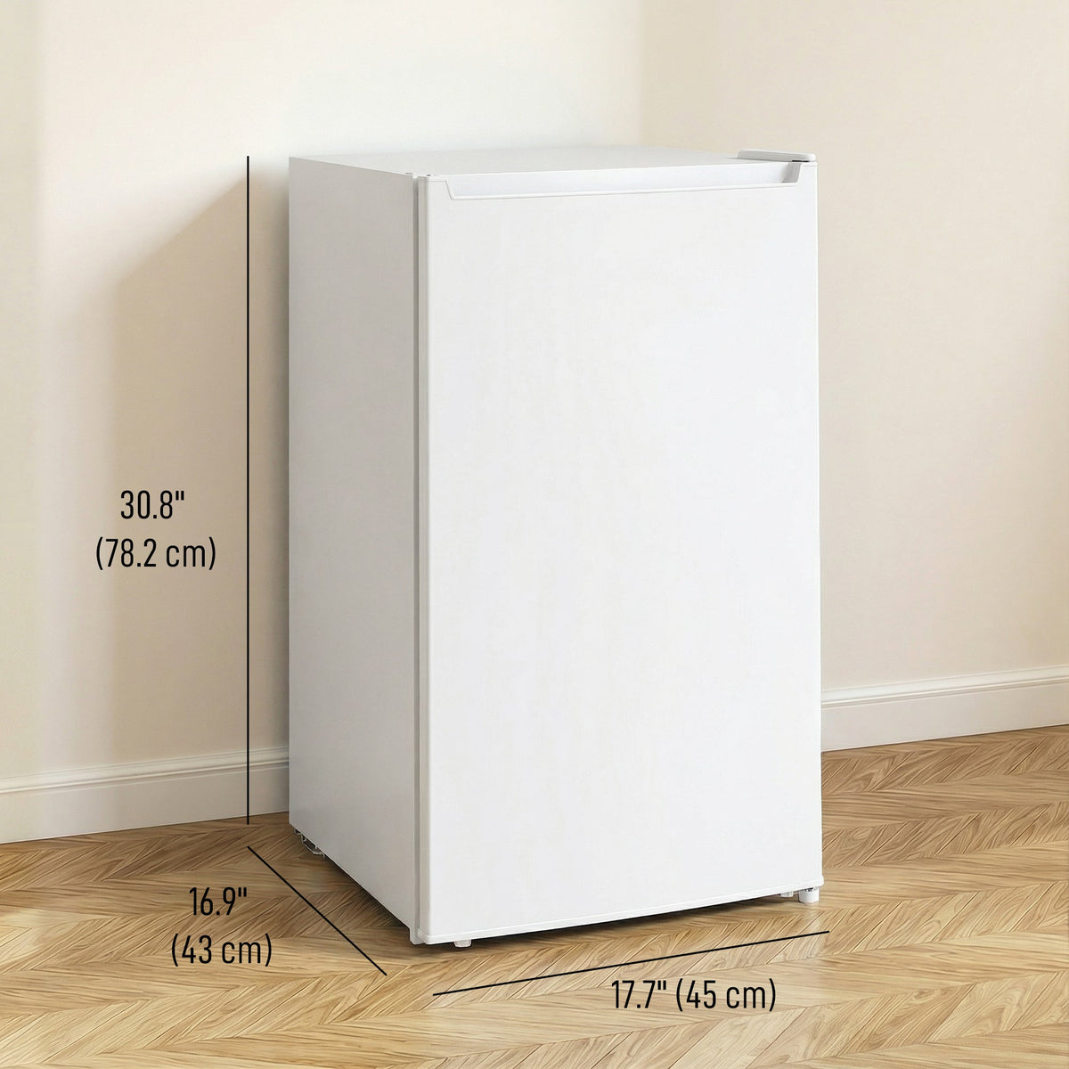 1.1 Cu. Ft. Mini Freezer, Compact Upright Freezer with Reversible Door, Removable Shelf, Adjustable Temperature, Black