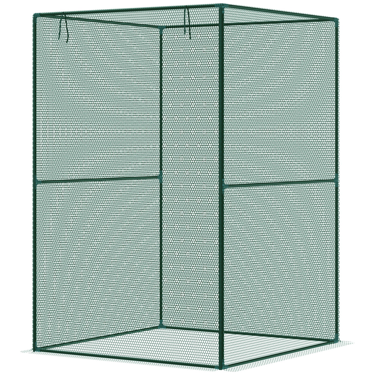 4' x 4' Walk-in Greenhouse, Garden Planting Warm House With Roll-Up Zipper Door for Seedlings Herbs Flowers, Dark Green