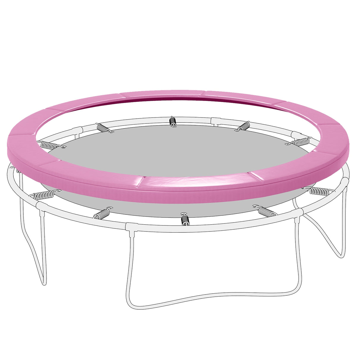 14FT Trampoline Spring Cover, Trampoline Pad Replacement, Waterproof and Tear-Resistant, All-Weather Trampoline Accessories, Multi-Colored