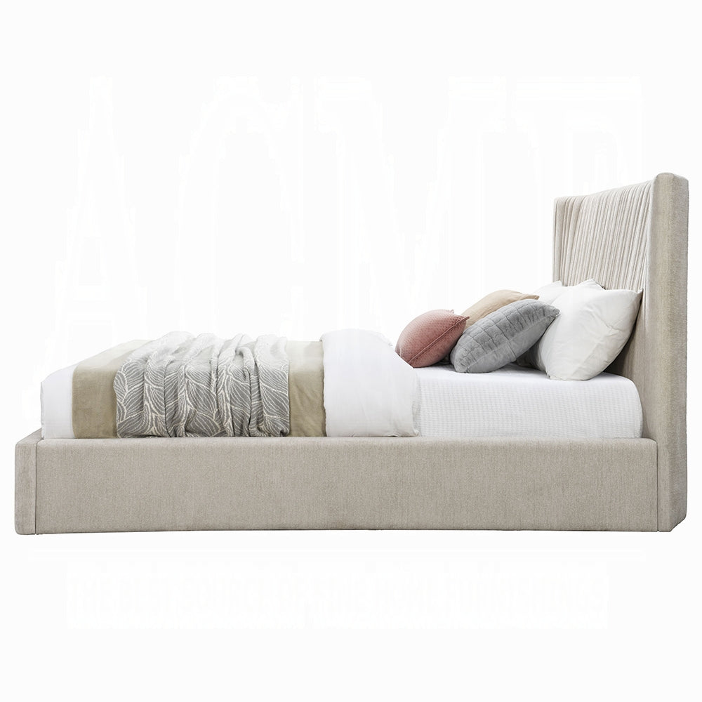 Loren Upholstered Bed - Beige