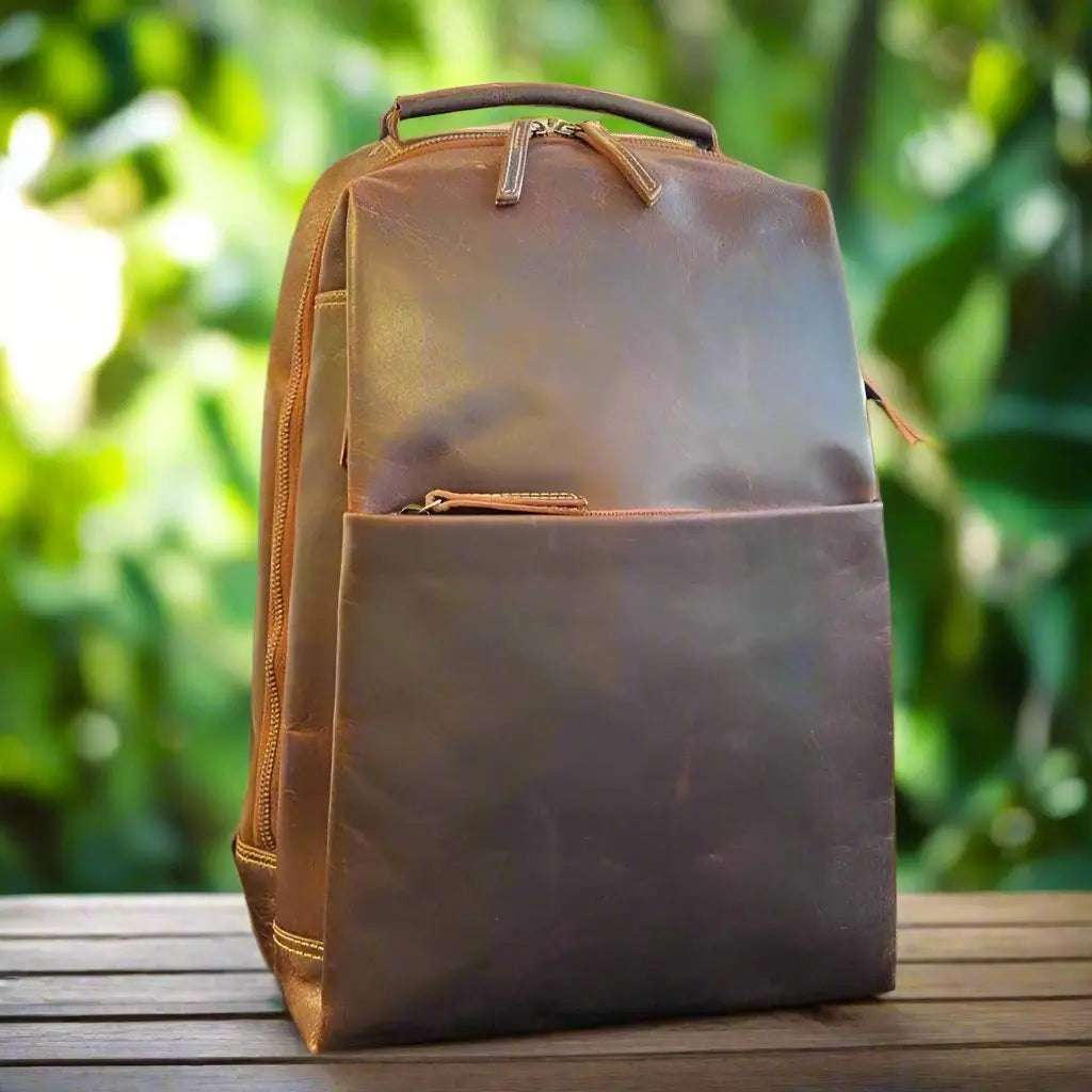 MET Two Adjustable Strap Leather Sundaland Backpack