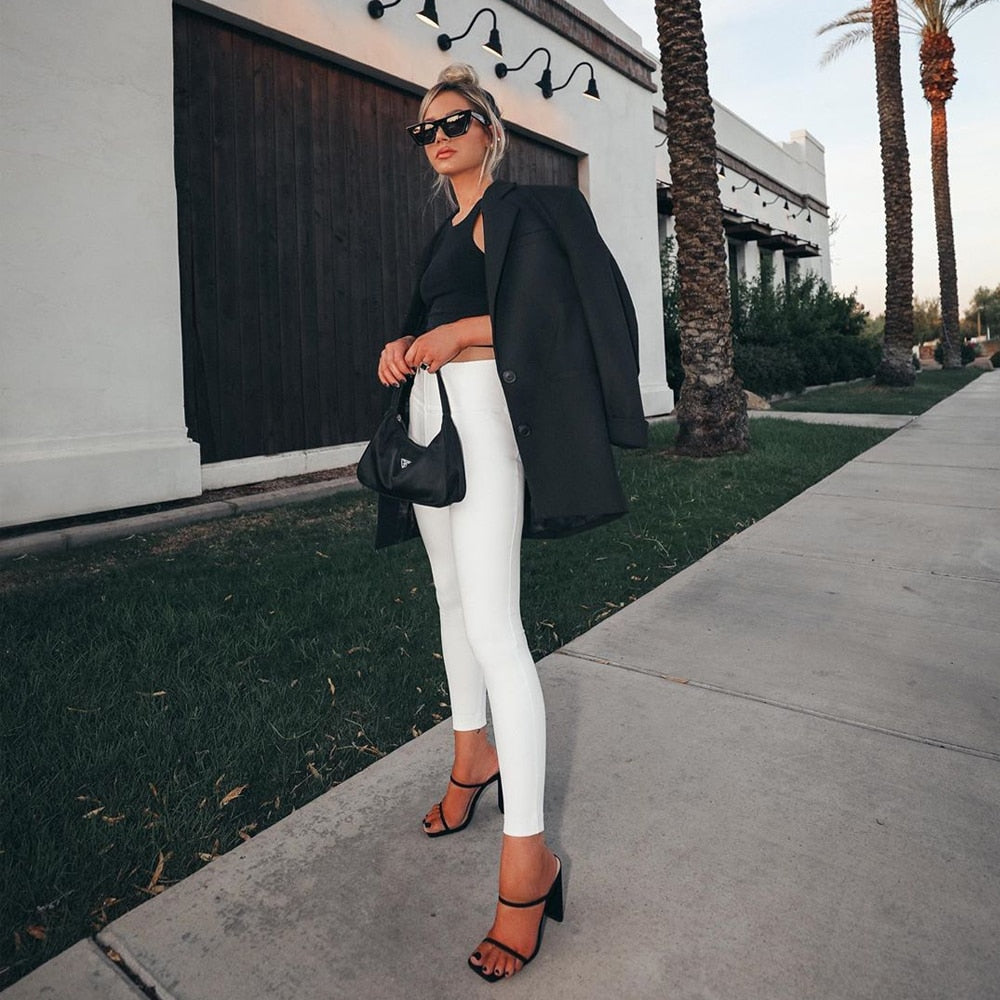PU Leather Stretch Pants