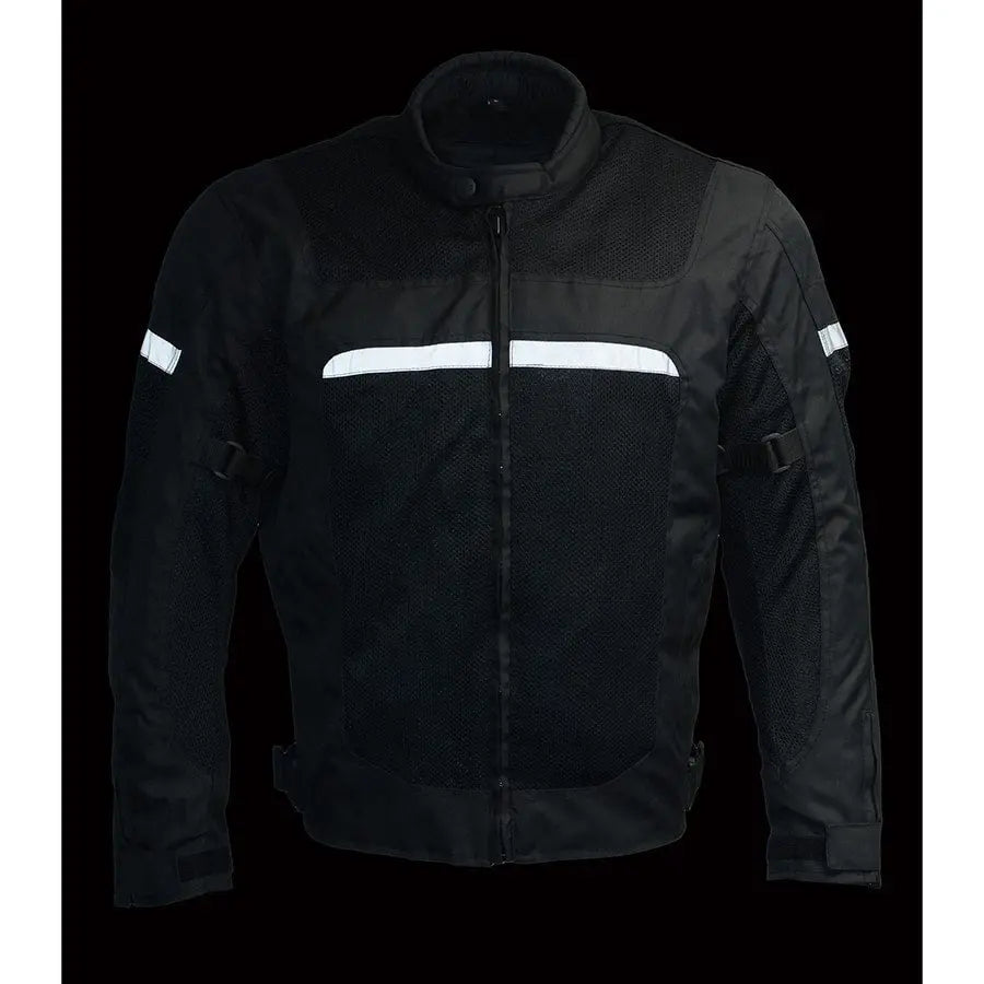 Milwaukee Leather Men's Mesh & Nylon Combo Racer Jacket