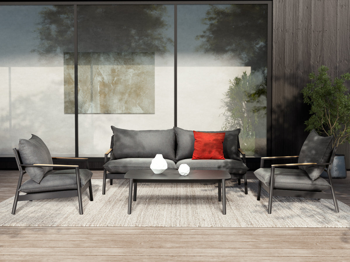 Monti 4-Piece Aluminum Outdoor Conversational Set