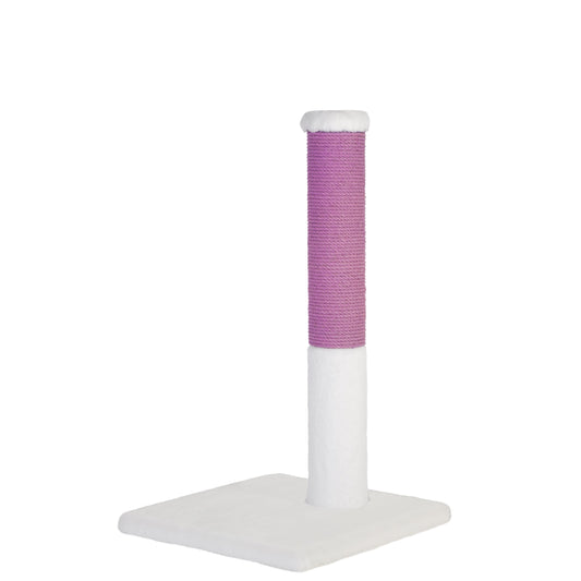 Noba Classic 28" Scratching Post - White Faux Fur