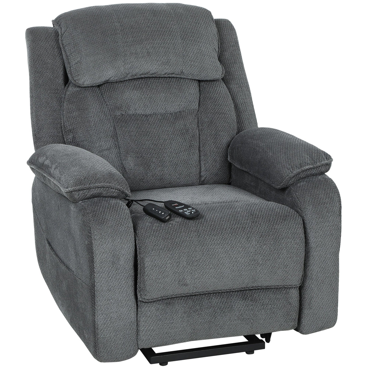 Power Recliner Chair with Massage, Electric Lift Chair for Elderly with Side Pockets, 2 Memory Positions, Remote, Brown