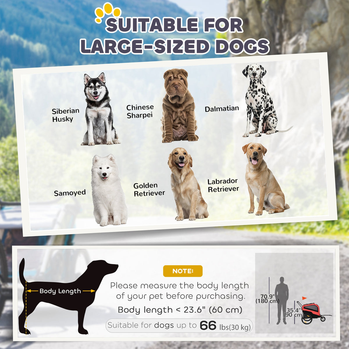 2-in-1 Dog Bike Trailer for Large Dogs, Green