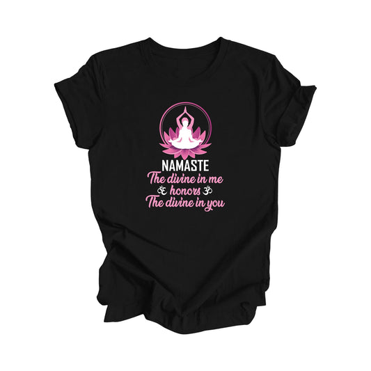 Namaste The Divine In Me Honors The Divine In You - Yoga Gift, Meditation Shirt, Yoga T-shirt, Yoga Lover Gift, Yoga Teacher Shirt, Wellness Shirt, Self Care Shirt - Inspired X