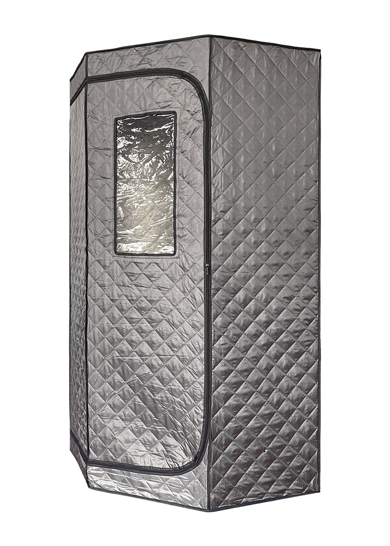 Blisspod | Portable | Personal Full Body 60 Min Rapid Steam Sauna | Pentagonal | Grey | Powerful 1600 Watts | 3.6L Stronger Steamer | 90X90X190cm