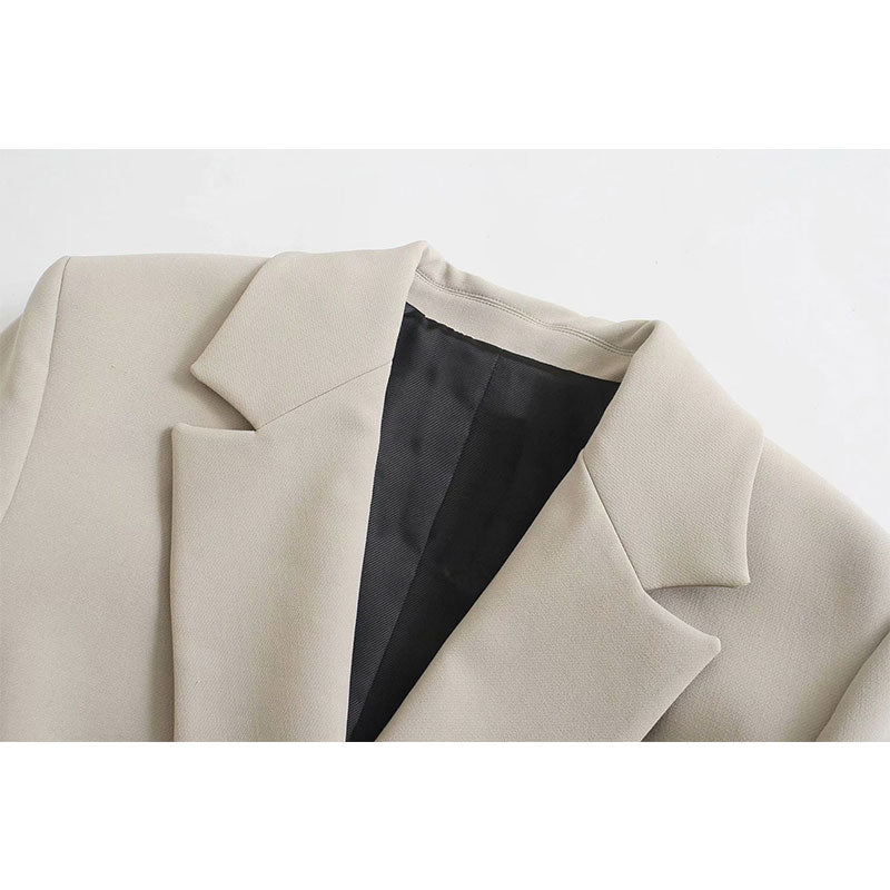 No Button Blazer & Skirt Set