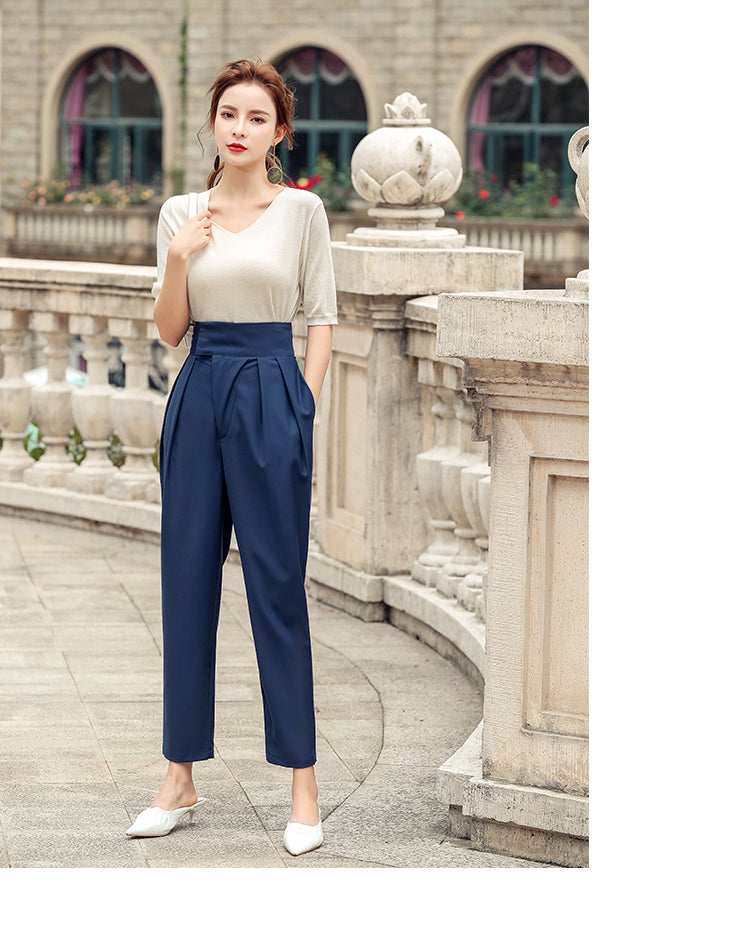 High Waist Loose Dress Pants
