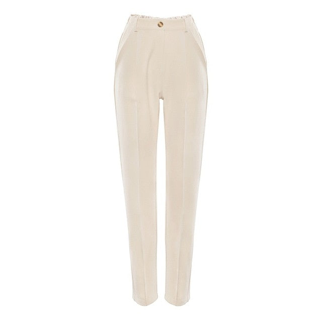 Creased Crop Dress Pants
