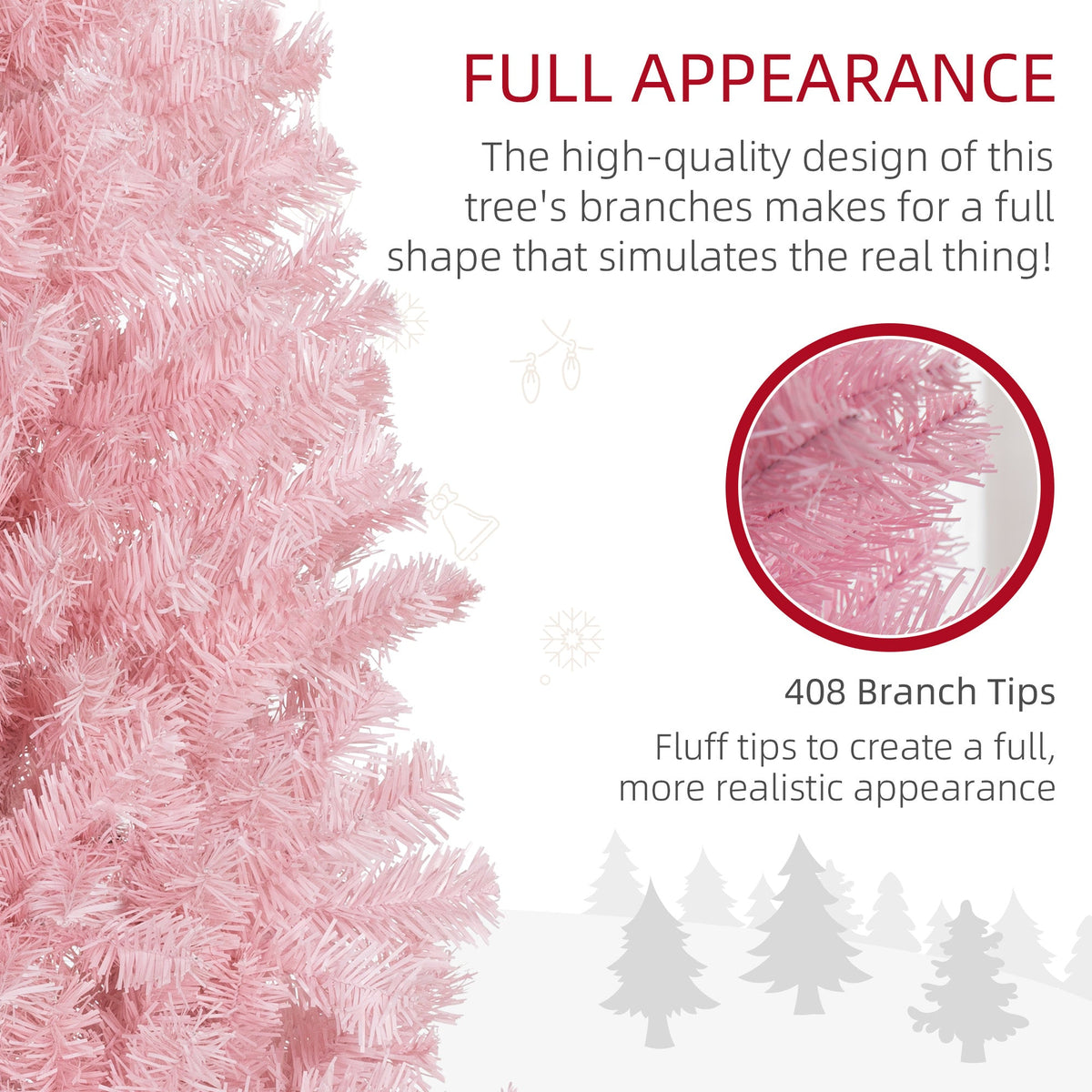 4FT Artificial Christmas Tree Holiday Xmas Holiday Pencil Tree Decoration with Automatic Open for Home Party, Pink