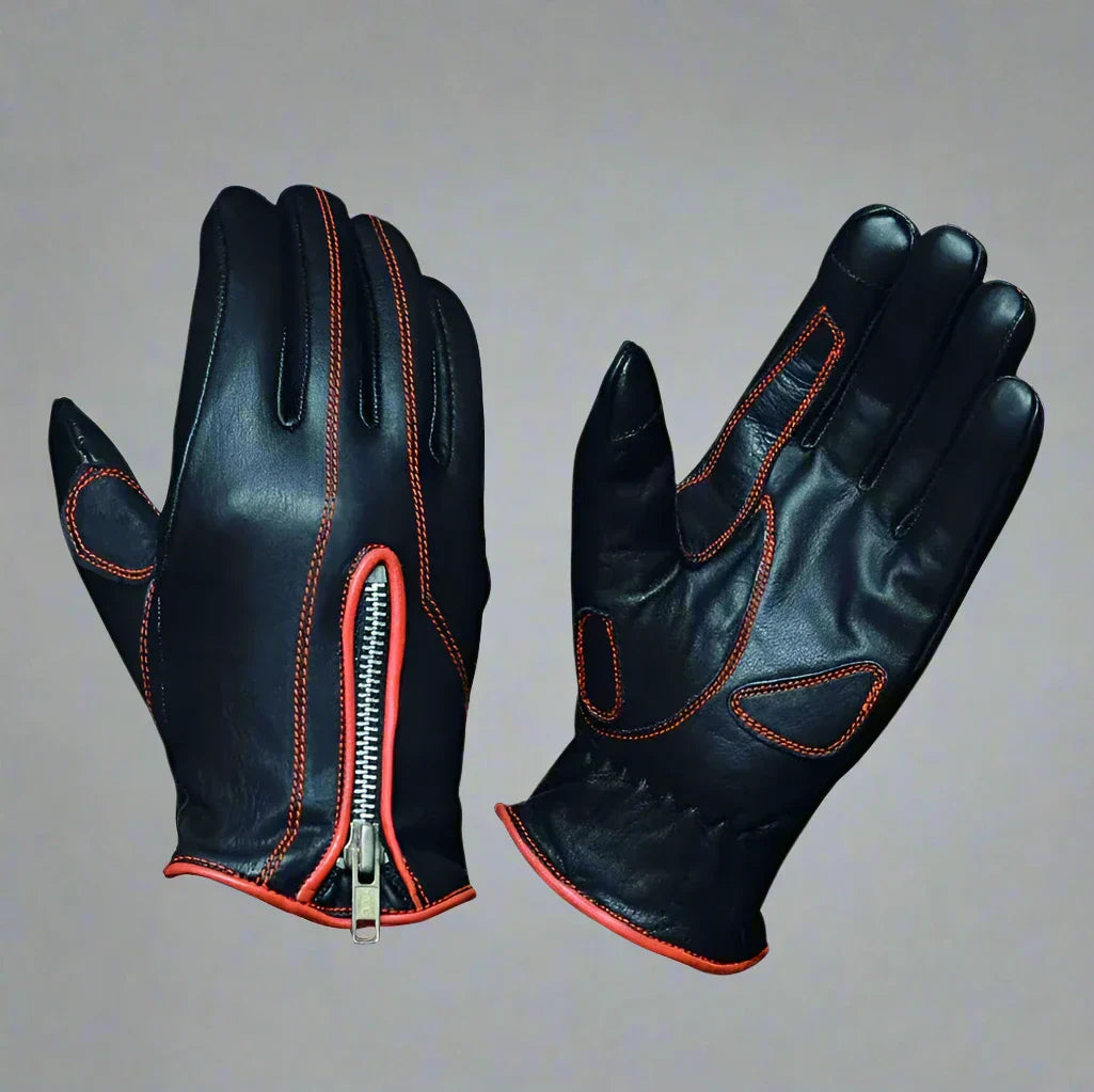 Open Road Women's Leather Motorcycle Gloves