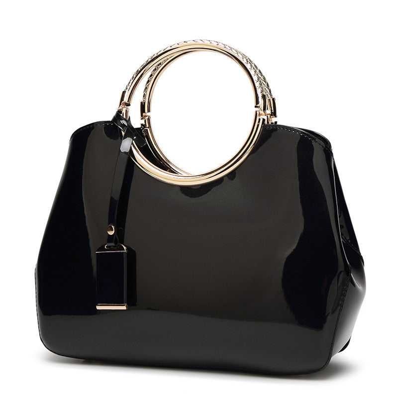 Patent Leather Ring Handbag