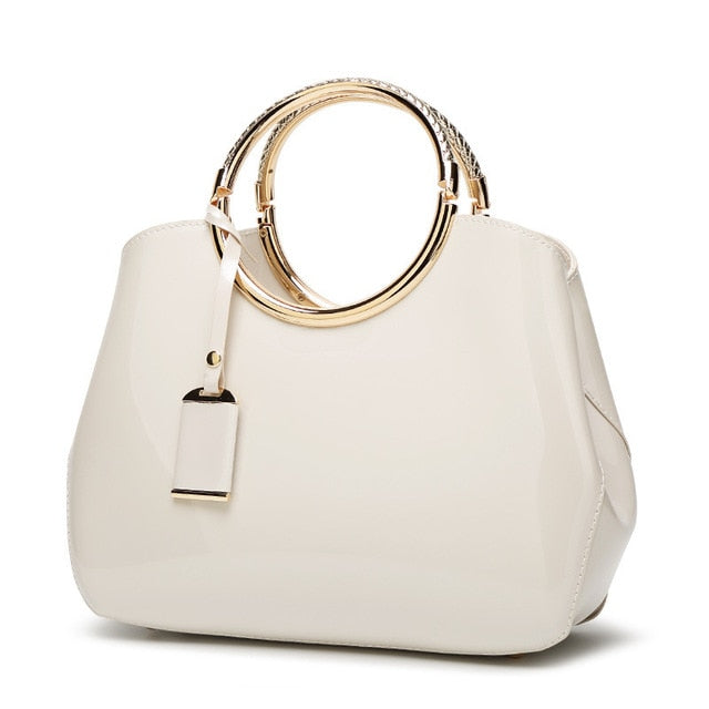 Patent Leather Ring Handbag