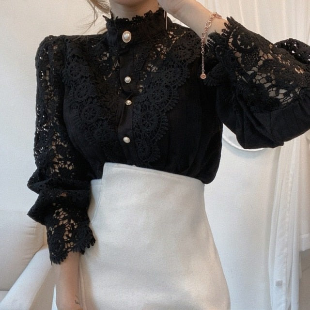 High Colar Blouse Couture