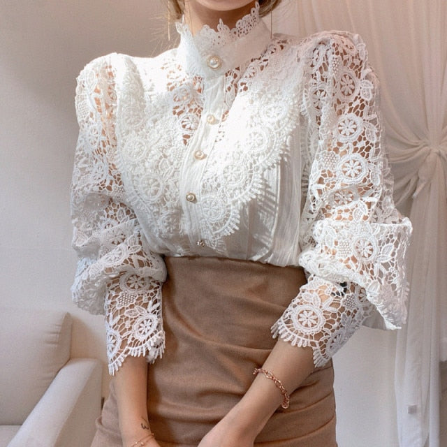 High Colar Blouse Couture