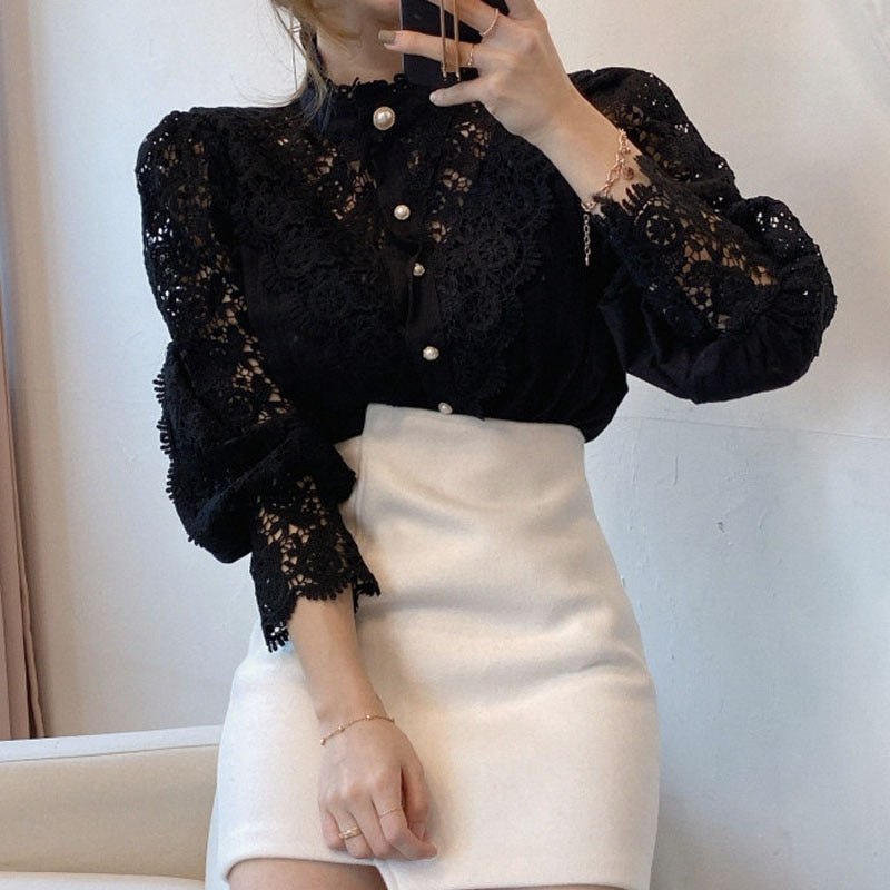 High Colar Blouse Couture