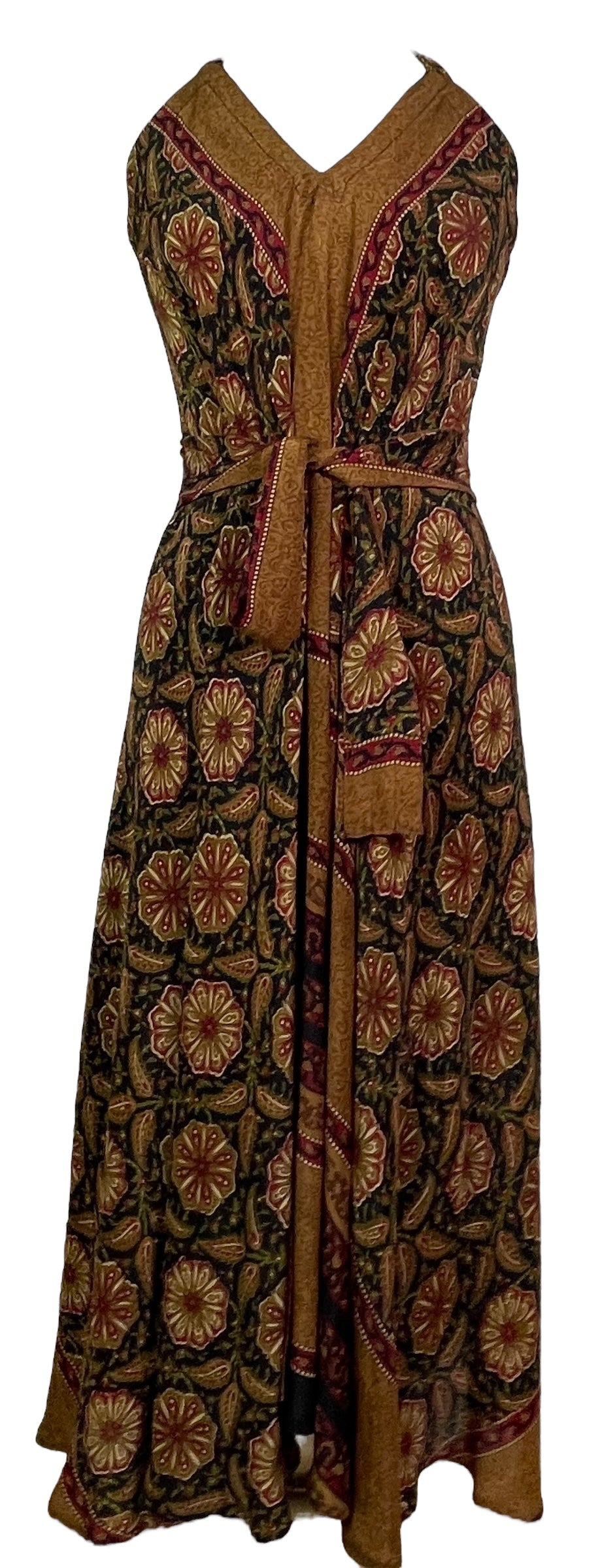 PRC7668 Avatar Pure Silk Maxi Dress with Belt