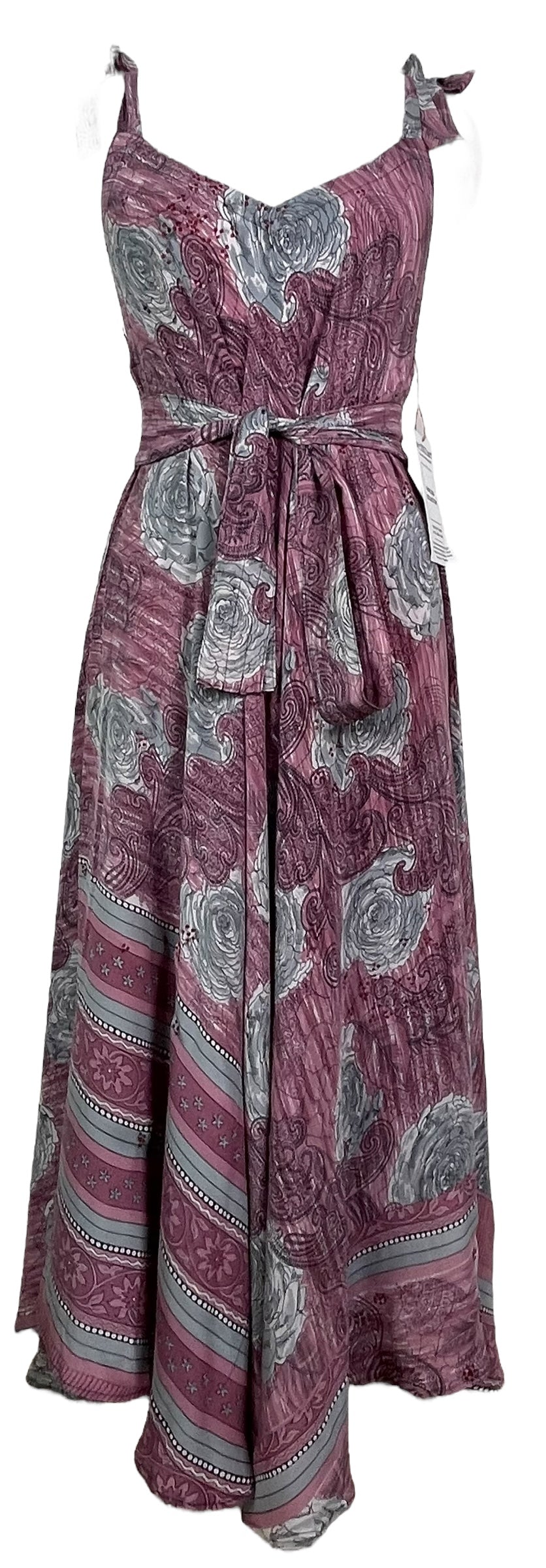 PRC7760 Avatar Pure Silk Maxi Dress with Belt