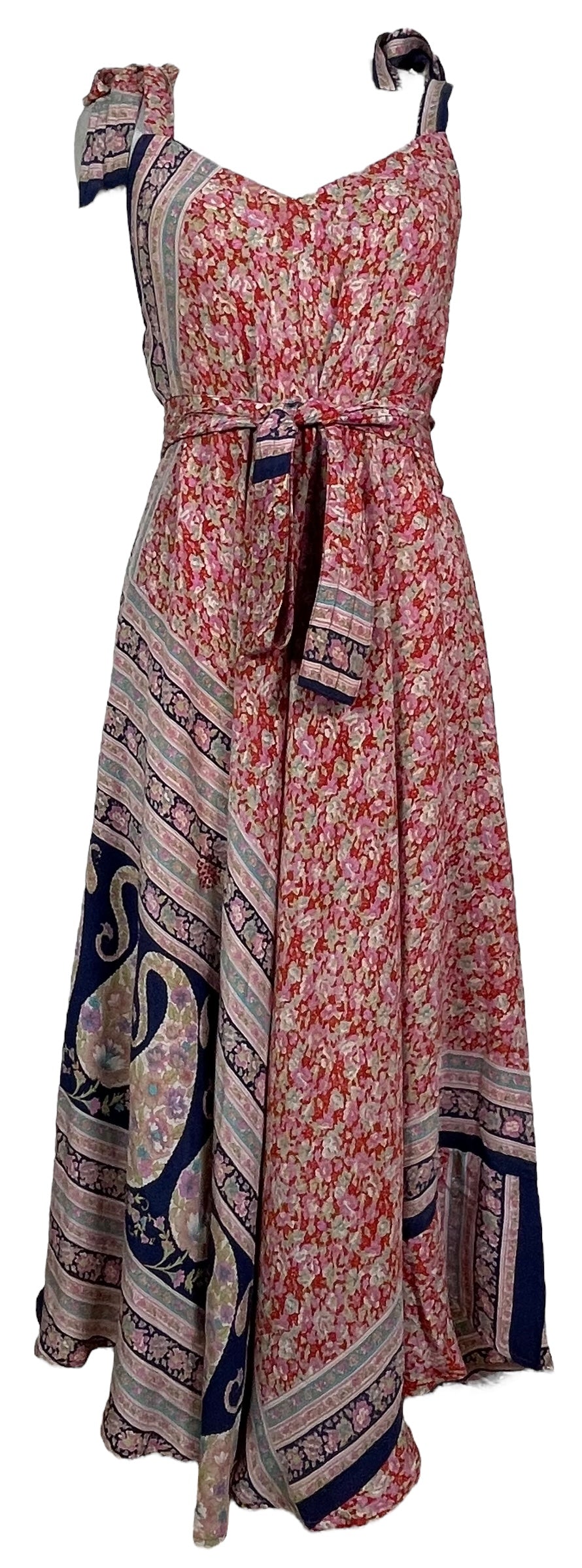 PRC7677 Avatar Pure Silk Maxi Dress with Belt