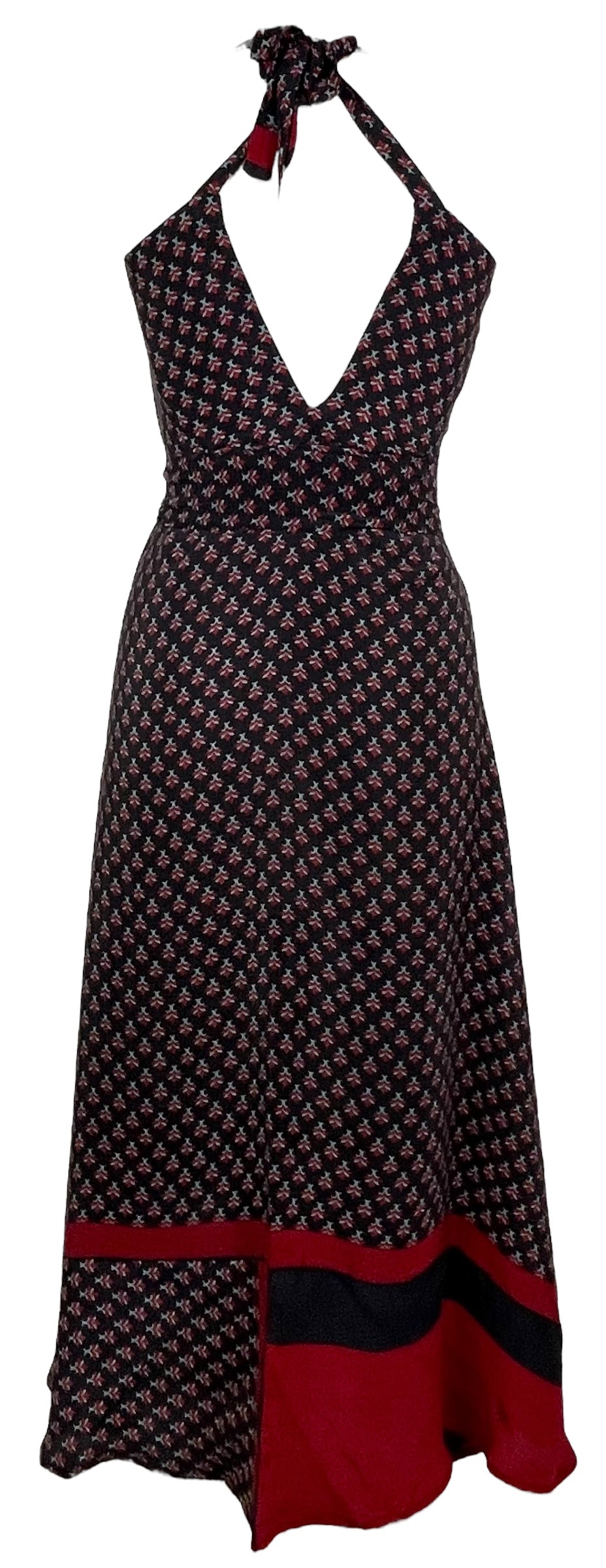 PRC7842 Avatar Pure Silk Maxi Dress with Belt