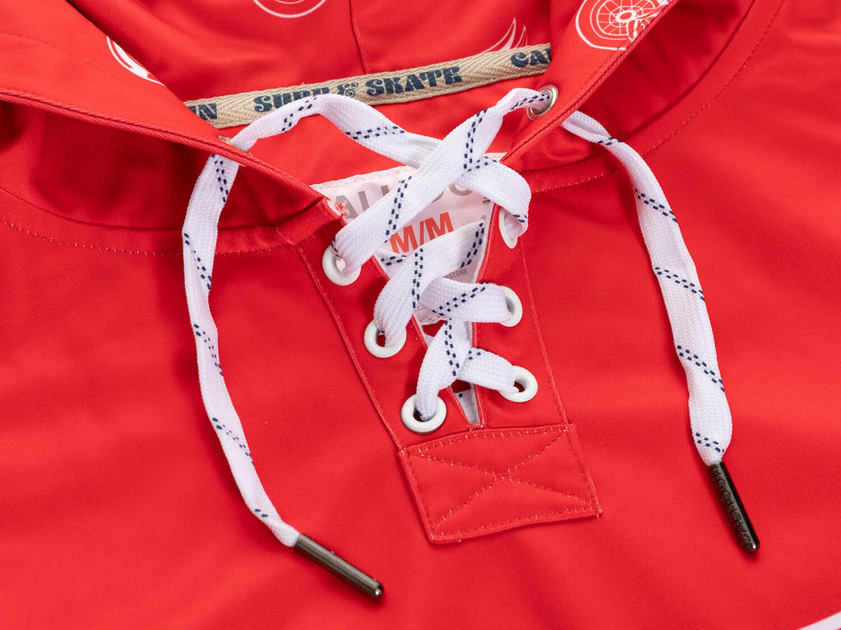 Detroit Red Wings Hockey Lace Hoodie