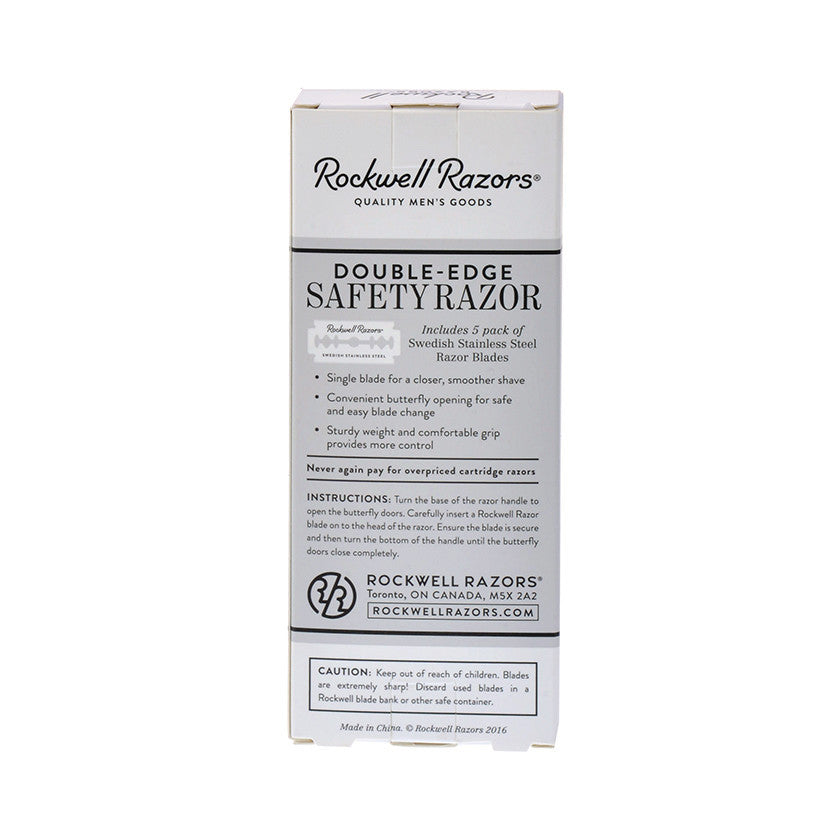 Rockwell R1 DE Safety Razor - White Chrome