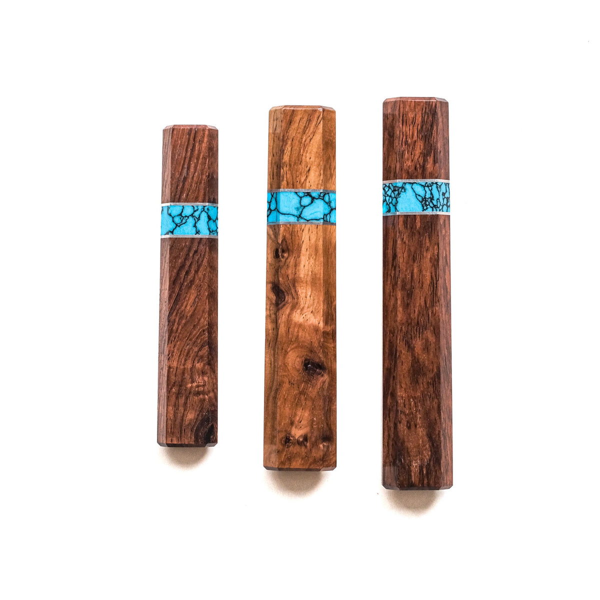 Rosewood & Turquoise Wa Handles