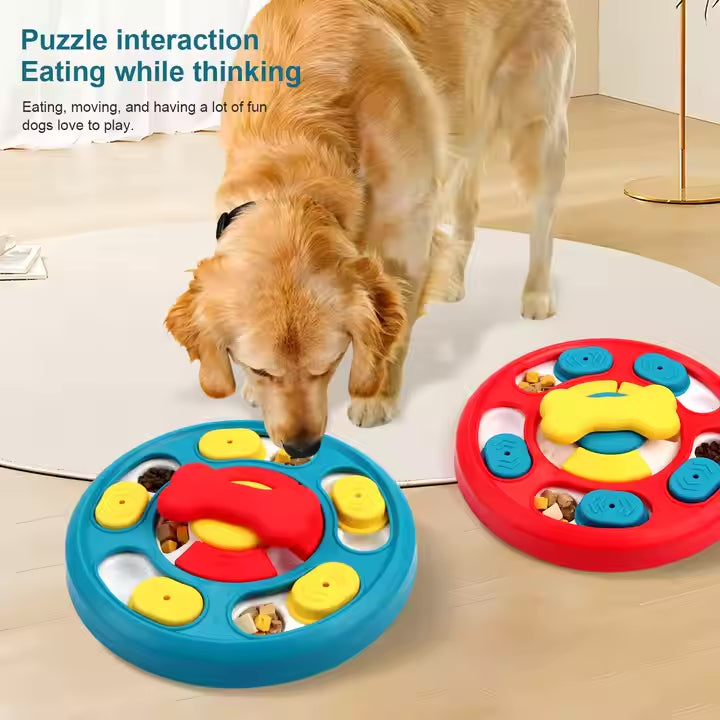 Round Interactive Puzzle Feeder for Dogs