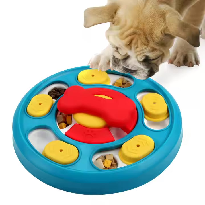 Round Interactive Puzzle Feeder for Dogs