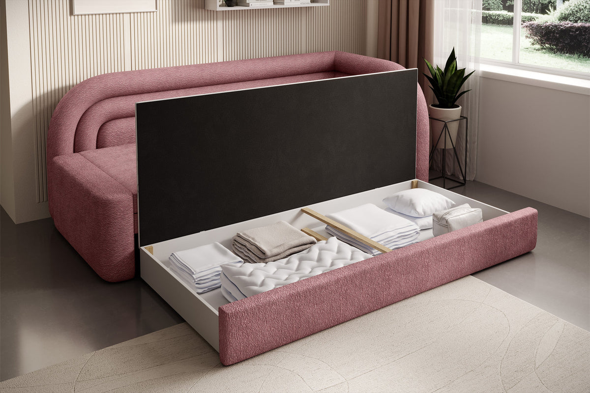 Fabillo Storage Sleeper Sofa - Blush